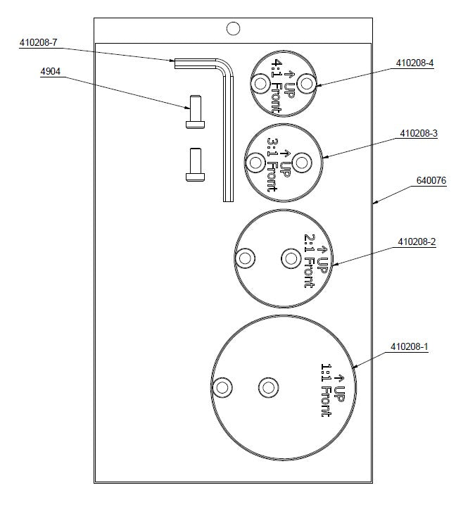 Conversion kit for MedMix DPS 1500-01 series dispensers (1:1. 2:1, 3:1, 4:1 Including allen key & screws)