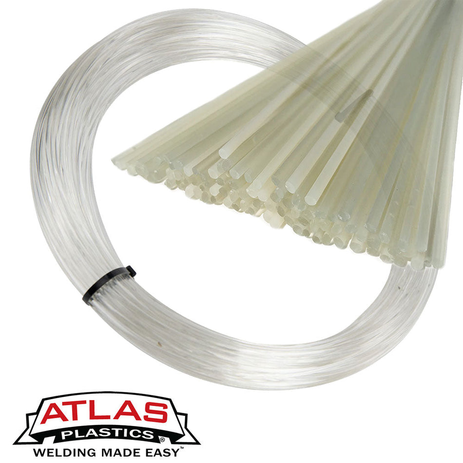 Maven Plastics - LDPE Natural (Mildly-Translucent White) Plastic Welding Rods, Coils & Reels
