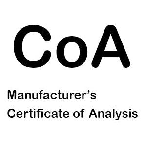 Manufacturer's Certificate of Analysis (COA)