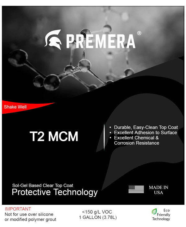 Premera T2 for Metals & Concrete, Impervious Protective Clear Coat Sealant, Liquid Glass Silicon Dioxide (SiO2)