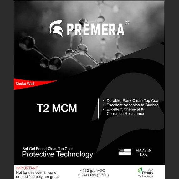 Premera T2 MCM for Metals & Concrete, Impervious Protective Clear Coat Sealant, Liquid Glass Silicon Dioxide (SiO2)
