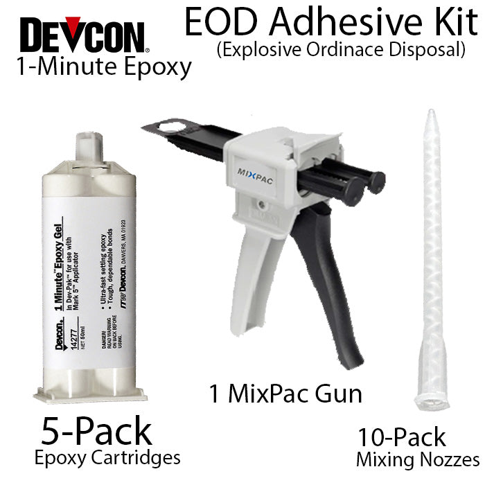 EOD Adhesive Kit - Devcon 1-Minute Epoxy 5-PackDispensing Kit - (14277)