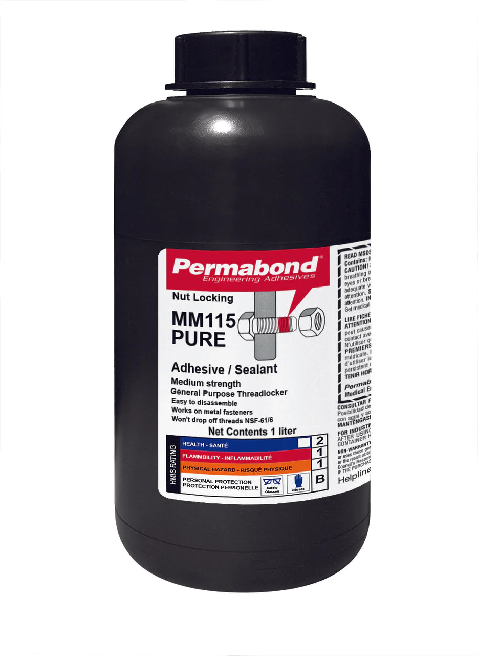 Permabond  MM115 PURE Anaerobic Threadlocker and Sealant (Potable Water Safe) NSF/ANSI 61 Certified