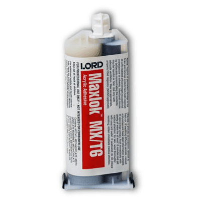 LORD Maxlok T6 MX (3019632) 4:1 Ratio Fast set 6-9 min Acrylic Adhesive  non-sagging, and resistance to temperature, moisture, solvents