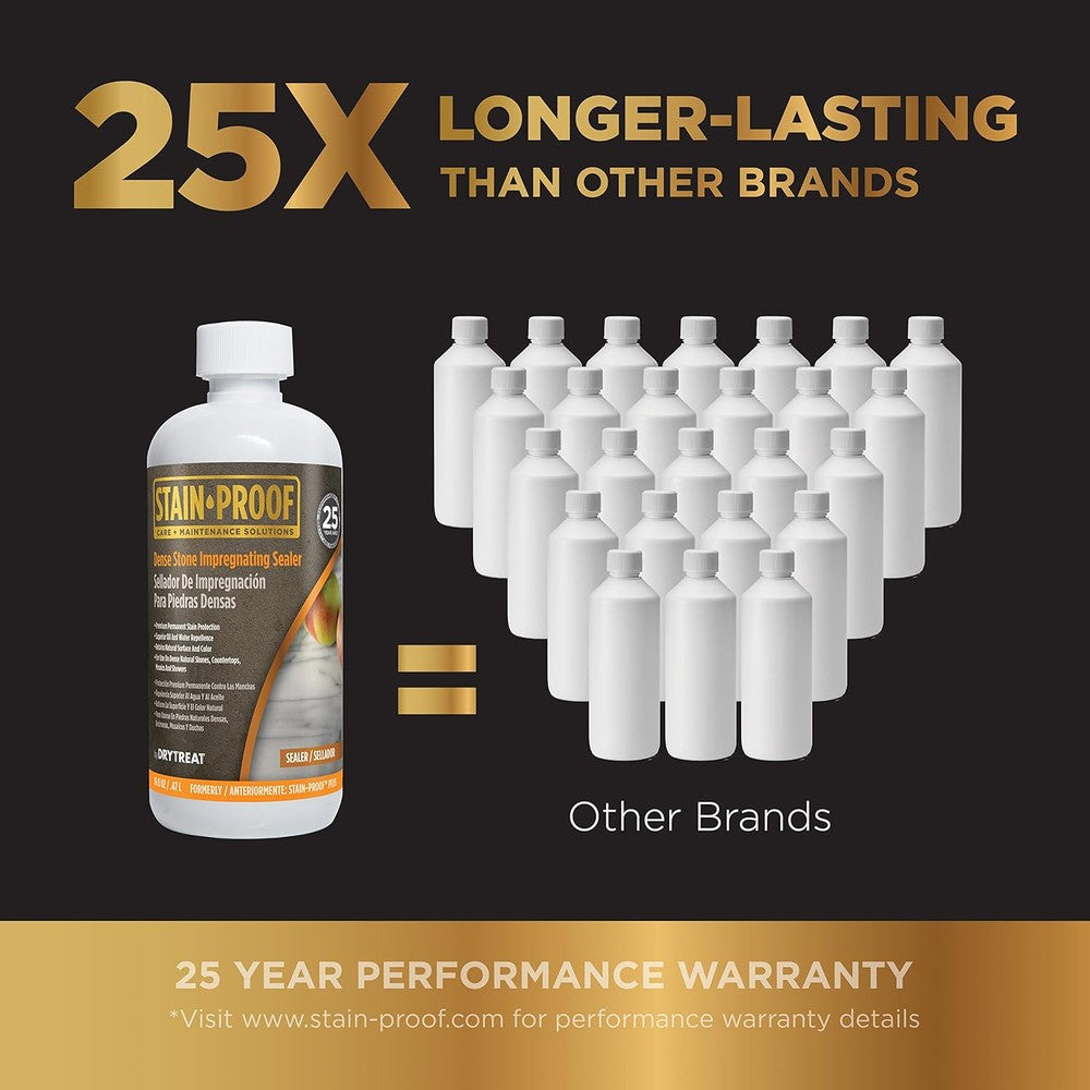 STAIN-PROOF® Dense Stone Impregnating Sealer, 16 fl. oz. 473 mL Formerly STAIN-PROOF Plus™ for countertops Stain-Proof