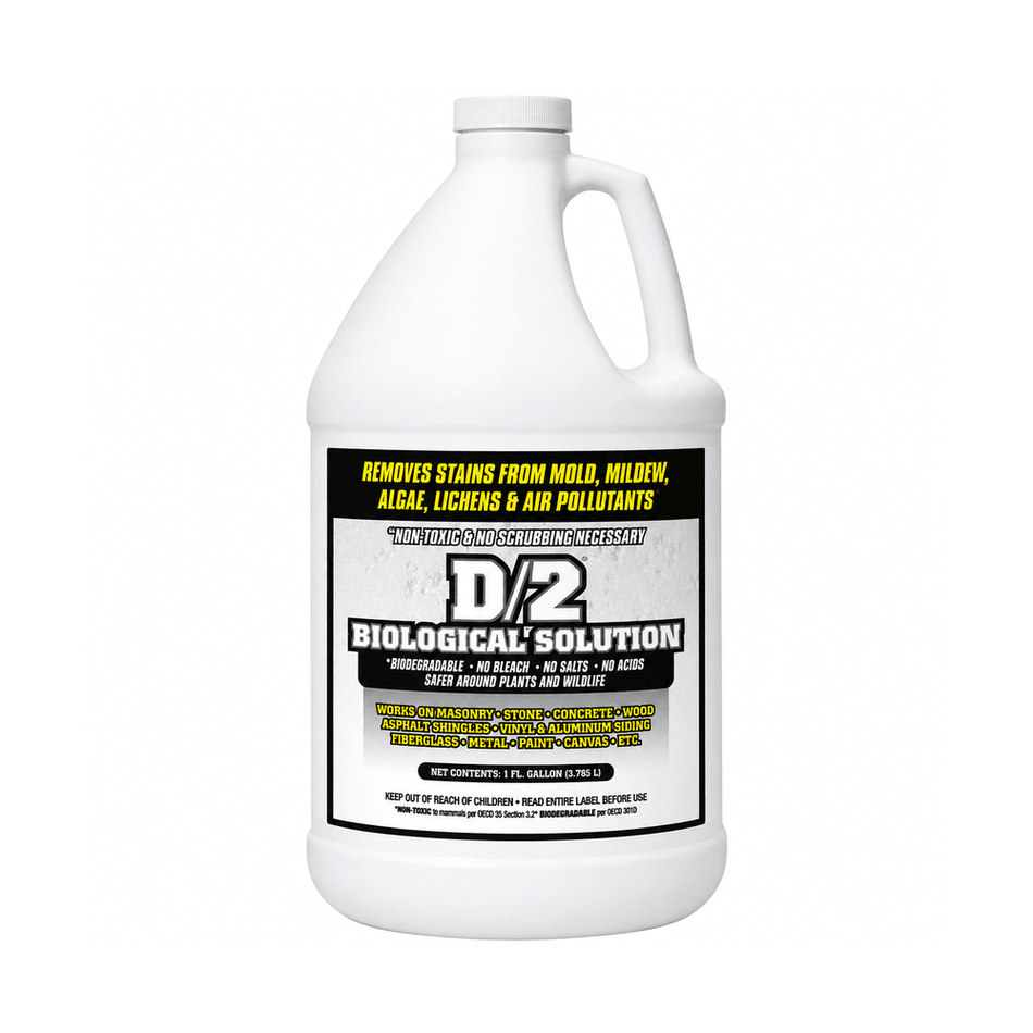 D/2 Biological Solution – Mold, Mildew, Algae & Lichen Stain Remover for Stone, Masonry, Concrete, Wood & More Bonstone
