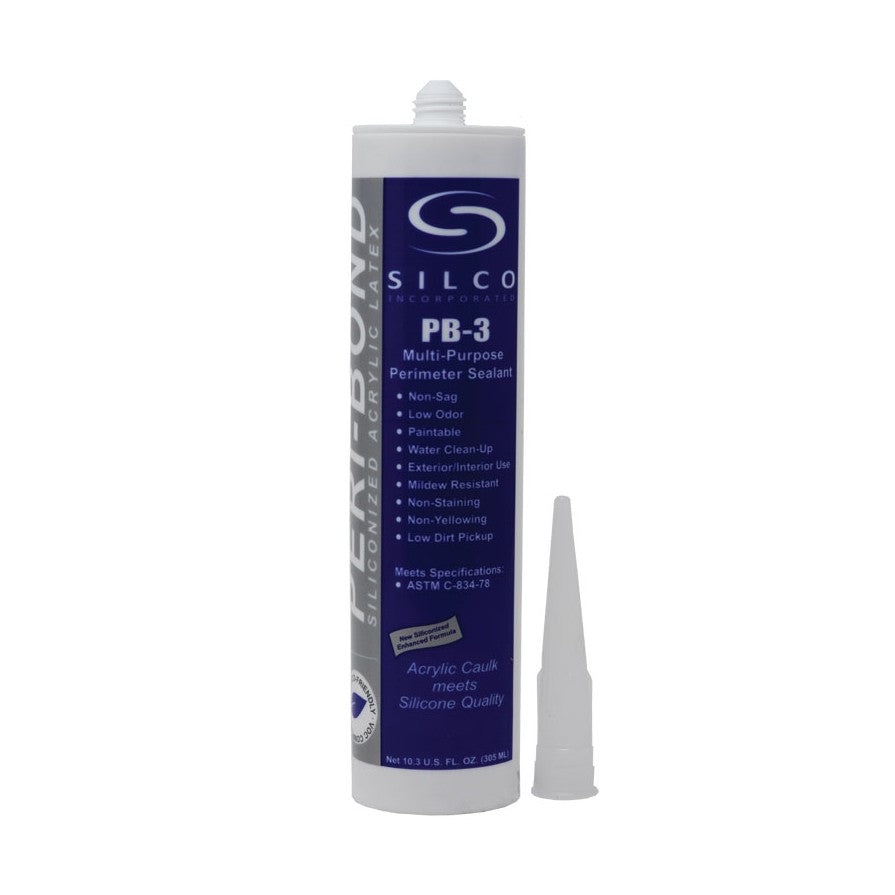 Peri-Bond PB-3 Siliconized Acrylic Latex Caulk Paintable , 10.3 oz Peri-Bond