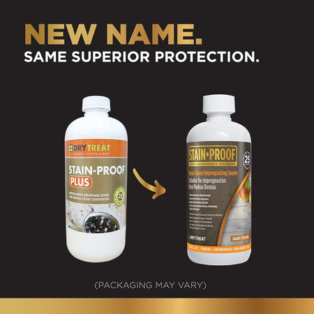 STAIN-PROOF® Dense Stone Impregnating Sealer, 16 fl. oz. 473 mL Formerly STAIN-PROOF Plus™ for countertops Stain-Proof