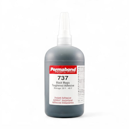 Permabond 737 Instant Adhesive-Black Magic Toughened & Flexible Temp-Resistant Gel-Gap Filling Permabond