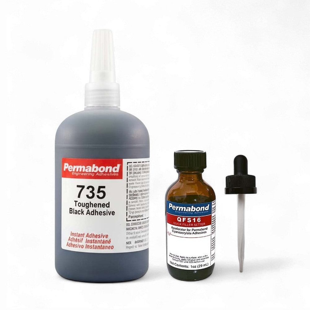 Permabond 735 Instant Adhesive-Black Magic Toughened & Flexible Slow-Set-Gap Filling Permabond