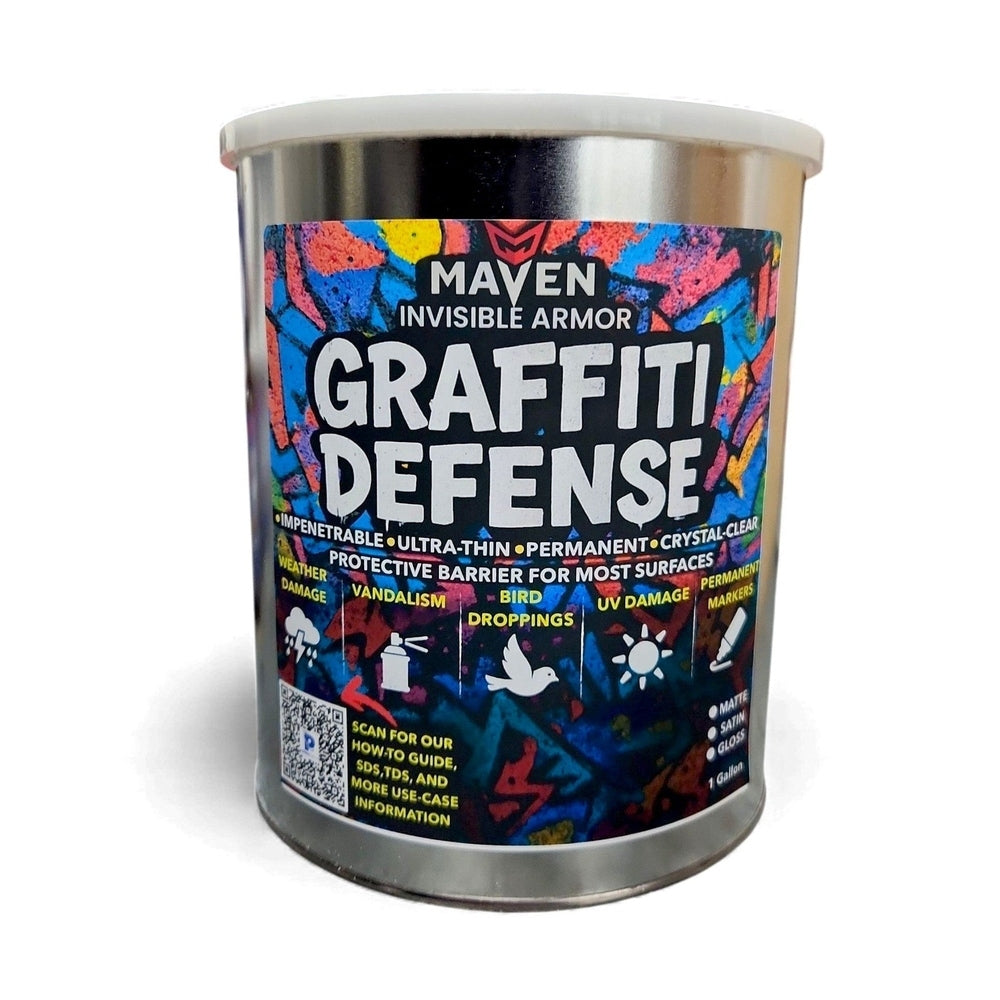 Maven Invisible Armor Graffiti Defense Transparent Protection from Paints, Animal Waste, and UV Damage. Impervious Protective Clear Coat Sealant made with Liquid Glass Silicon Dioxide SiO2 Maven Invisible Armor