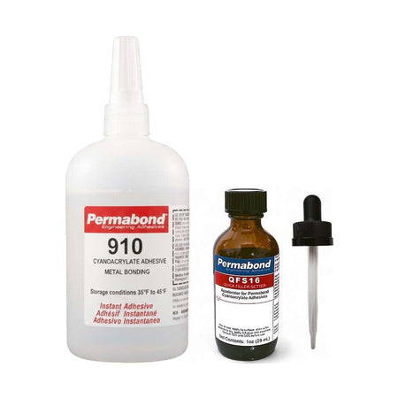 Permabond 910 Instant Adhesive - Fast-Set Low Viscosity Thin Metal Bonder Methyl CA Permabond