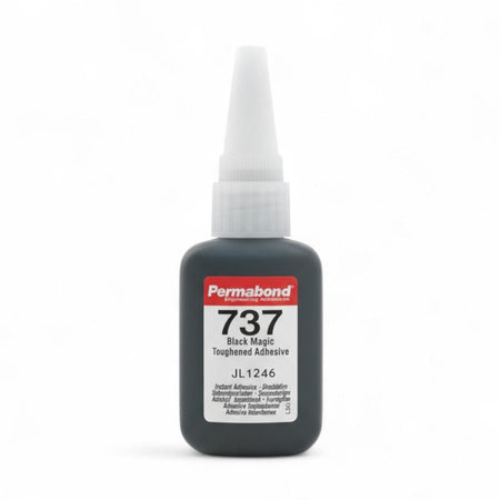 Permabond 737 Instant Adhesive-Black Magic Toughened & Flexible Temp-Resistant Gel-Gap Filling Permabond