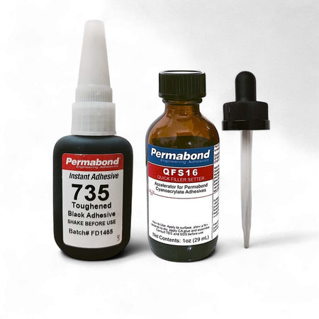 Permabond 735 Instant Adhesive-Black Magic Toughened & Flexible Slow-Set-Gap Filling Permabond