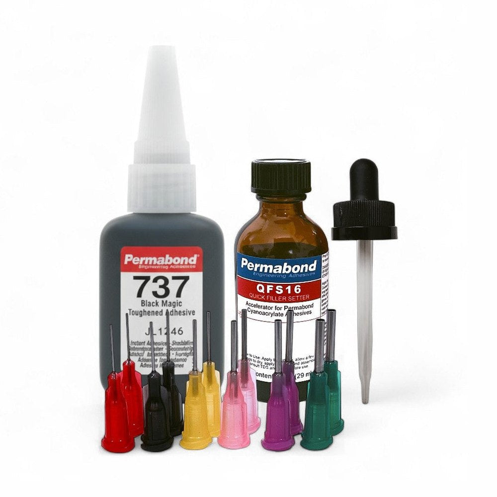 Permabond 737 Instant Adhesive-Black Magic Toughened & Flexible Temp-Resistant Gel-Gap Filling Permabond