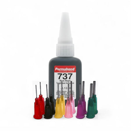 Permabond 737 Instant Adhesive-Black Magic Toughened & Flexible Temp-Resistant Gel-Gap Filling Permabond
