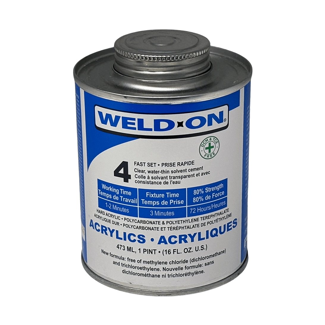 Weld-On #4 Clear Acrylic Plastic Cement – DCM & TCE Free Weld-On