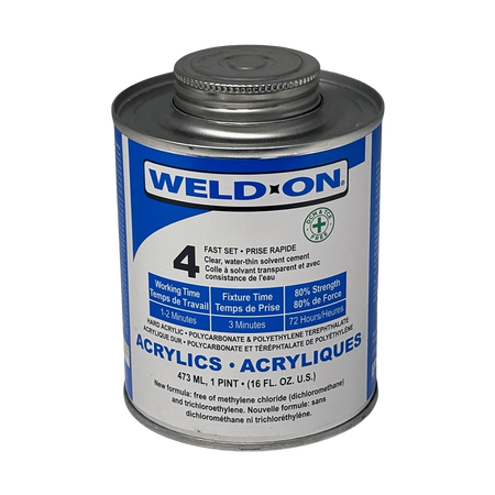 Weld-On #4 Clear Acrylic Plastic Cement – DCM & TCE Free Weld-On
