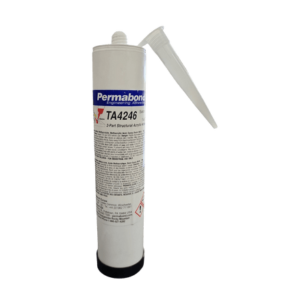 PERMABOND TA4246 Medium Set 15-30 min Acrylic Adhesive Amber 65ml & 310ml Permabond