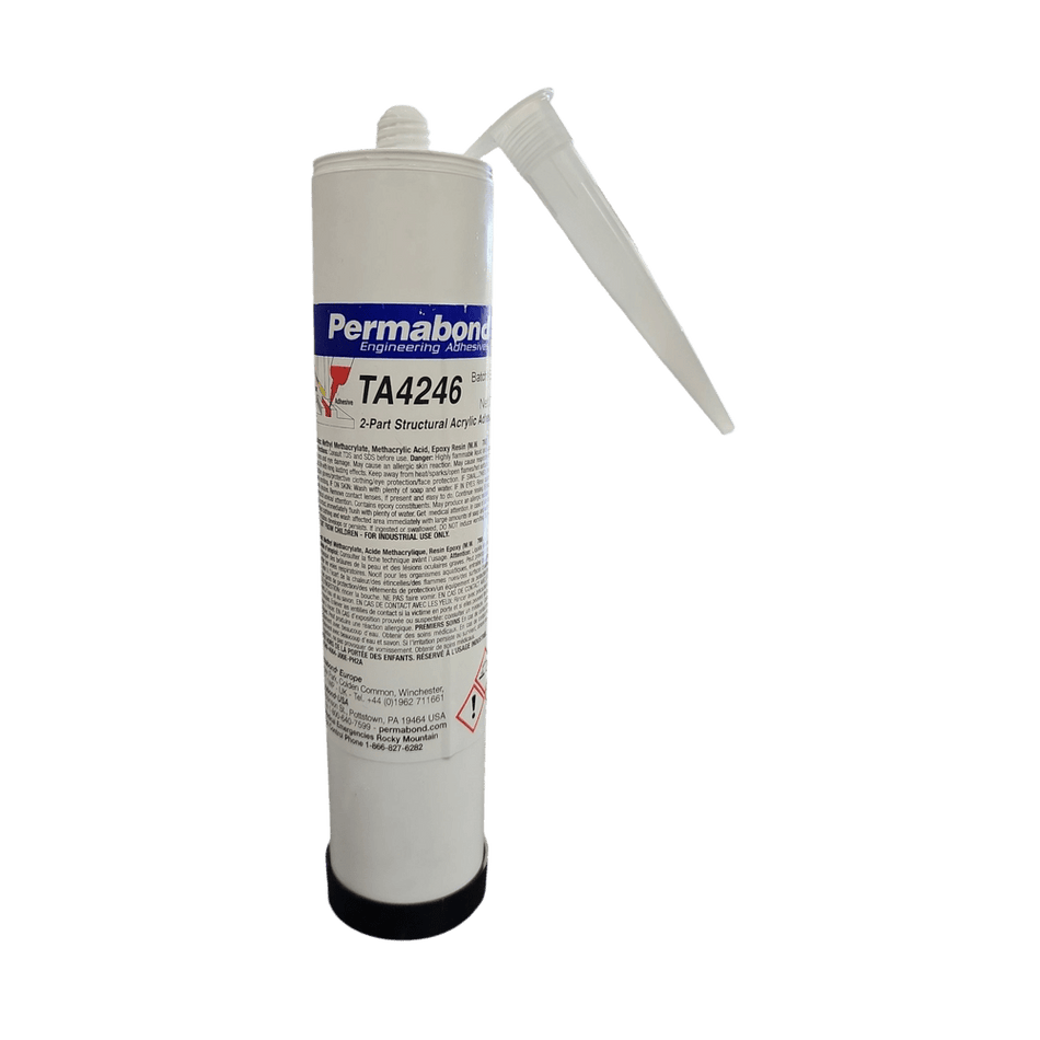 PERMABOND TA4246 Medium Set 15-30 min Acrylic Adhesive Amber 65ml & 310ml Permabond