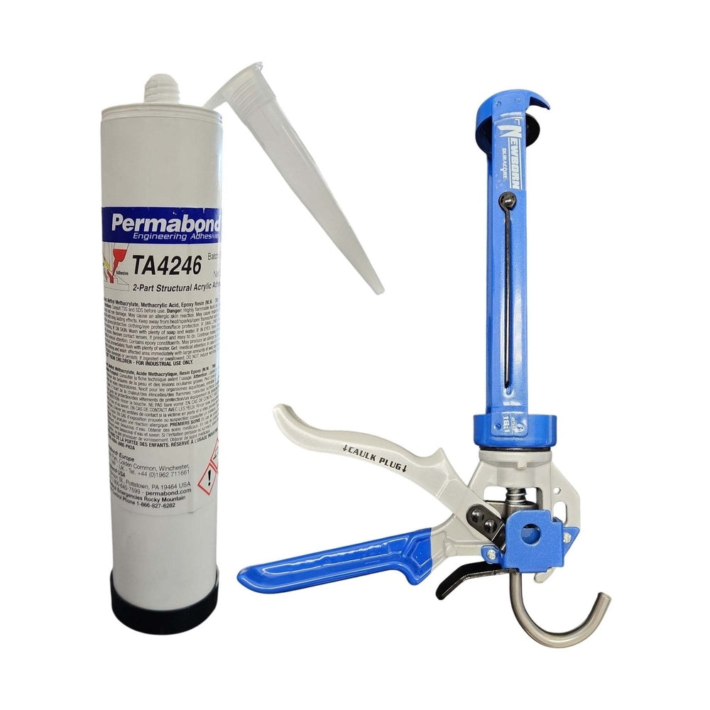 PERMABOND TA4246 Medium Set 15-30 min Acrylic Adhesive Amber 65ml & 310ml Permabond