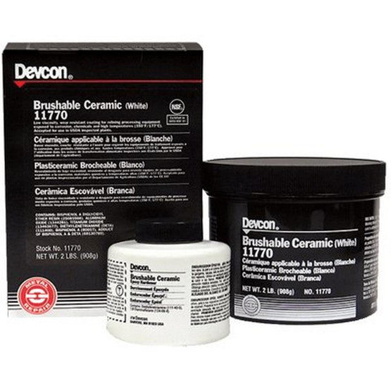 Devcon 11770 Low-viscosity, Alumina-filled, Brushable Ceramic White Epoxy  2 lb Kit