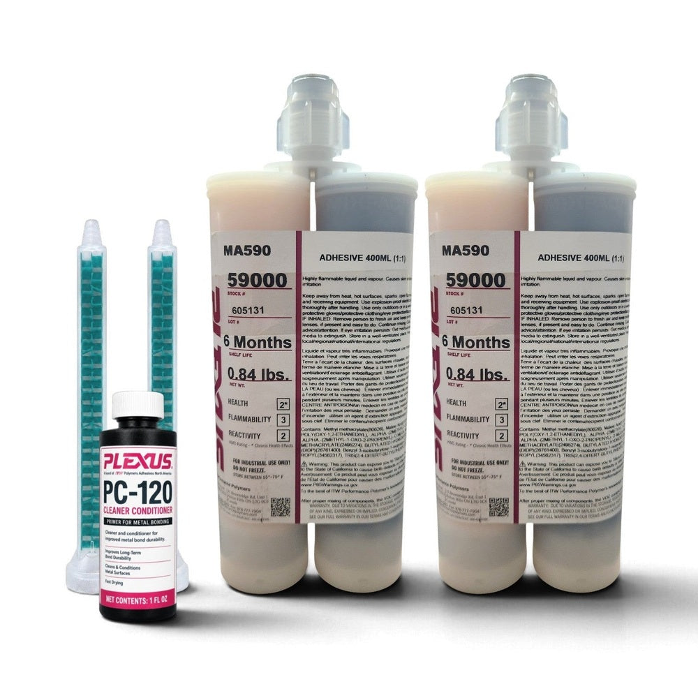 Seakeeper Ride Tabs Installation Adhesive Kits and Accessories - 400ml Plexus MA590 Black MMA Adhesive Kits Toughened 1:1 ratio Plexus