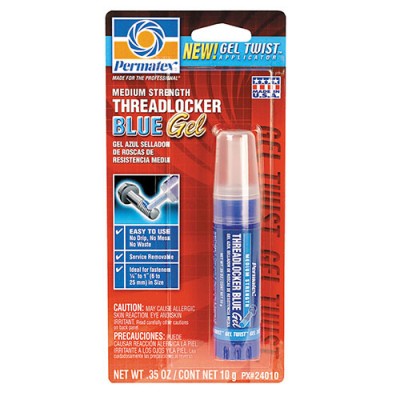 PERMATEX Medium Strength Threadlocker Blue GEL – 10 gm GEL TWIST tube, carded