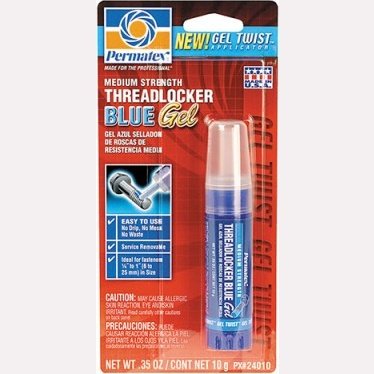 PERMATEX Medium Strength Threadlocker Blue GEL – 10 gm GEL TWIST tube, carded