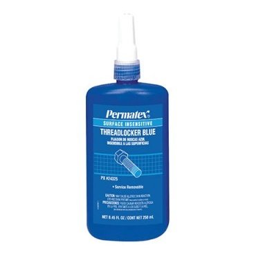 PERMATEX 24325 Surface  Medium Strength Anaerobic Insensitive Threadlocker Blue - 50ml, 250 ml bottle