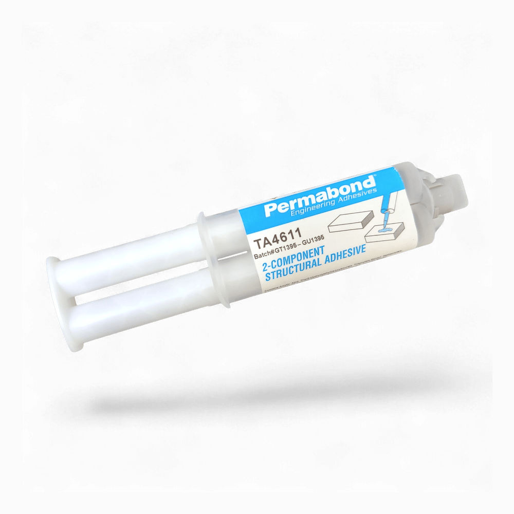 Permabond TA4611 Polyolefin PE, PP , Teflon PTFE , Nylon & Rubber Bonder, Clear Color, Thin Viscosity 10-16 min Acrylic MMA Adhesive Permabond