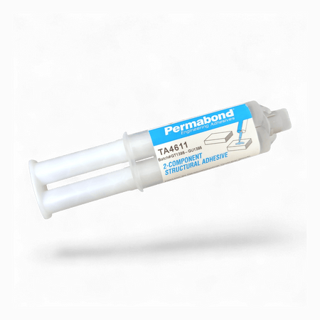 Permabond TA4611 Polyolefin PE, PP , Teflon PTFE , Nylon & Rubber Bonder, Clear Color, Thin Viscosity 10-16 min Acrylic MMA Adhesive Permabond