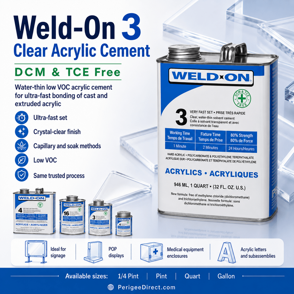 Weld-On #3 Clear Acrylic Cement – DCM & TCE Free Weld-On