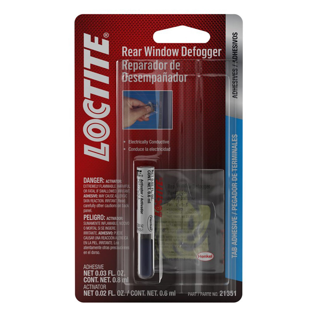 LOCTITE Rear Window Defogger Tab Adhesive Two-Part Conductive Repair Kit