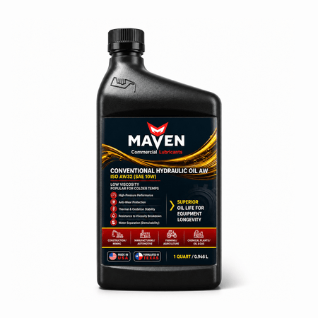 Maven Conventional Hydraulic Oil AW Anti Wear ISO 32, 46, 68 Mineral-based Maven Lubricants