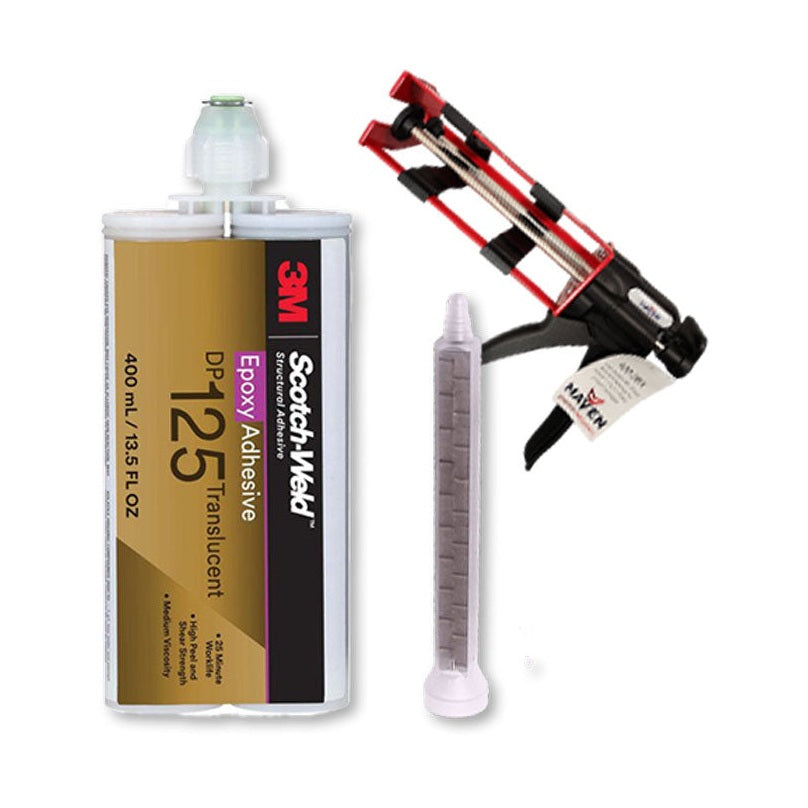 3M Scotch-Weld DP125 Translucent Clear Flexible Temp Resistant 25-Minute Set Epoxy Plastics, Ceramics, Wood & Metals 3M Scotch-Weld