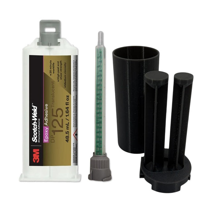 3M Scotch-Weld DP125 Translucent Clear Flexible Temp Resistant 25-Minute Set Epoxy Plastics, Ceramics, Wood & Metals 3M Scotch-Weld