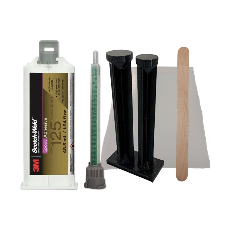 3M Scotch-Weld DP125 Translucent Clear Flexible Temp Resistant 25-Minute Set Epoxy Plastics, Ceramics, Wood & Metals 3M Scotch-Weld
