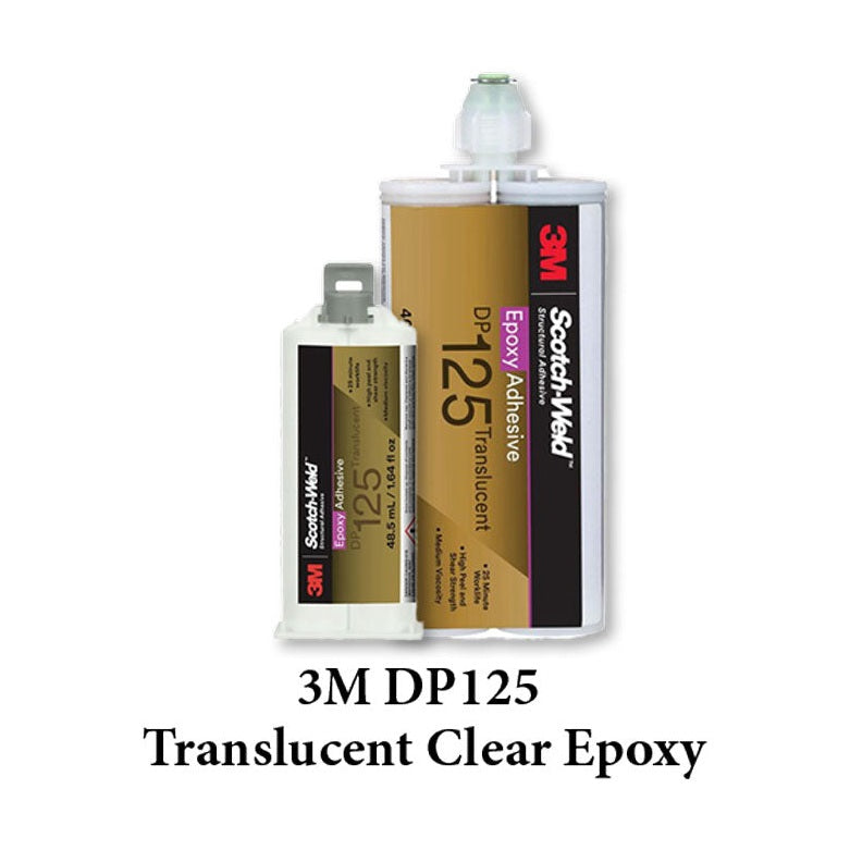 3M Scotch-Weld DP125 Translucent Clear Flexible Temp Resistant 25-Minute Set Epoxy Plastics, Ceramics, Wood & Metals 3M Scotch-Weld