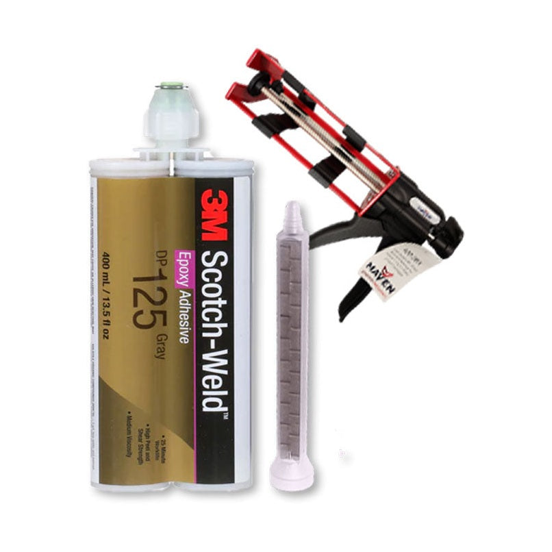 3M Scotch-Weld DP125 Gray Flexible Temp Resistant 25-Minute Set Epoxy Plastics, Ceramics, Wood & Metals 3M Scotch-Weld