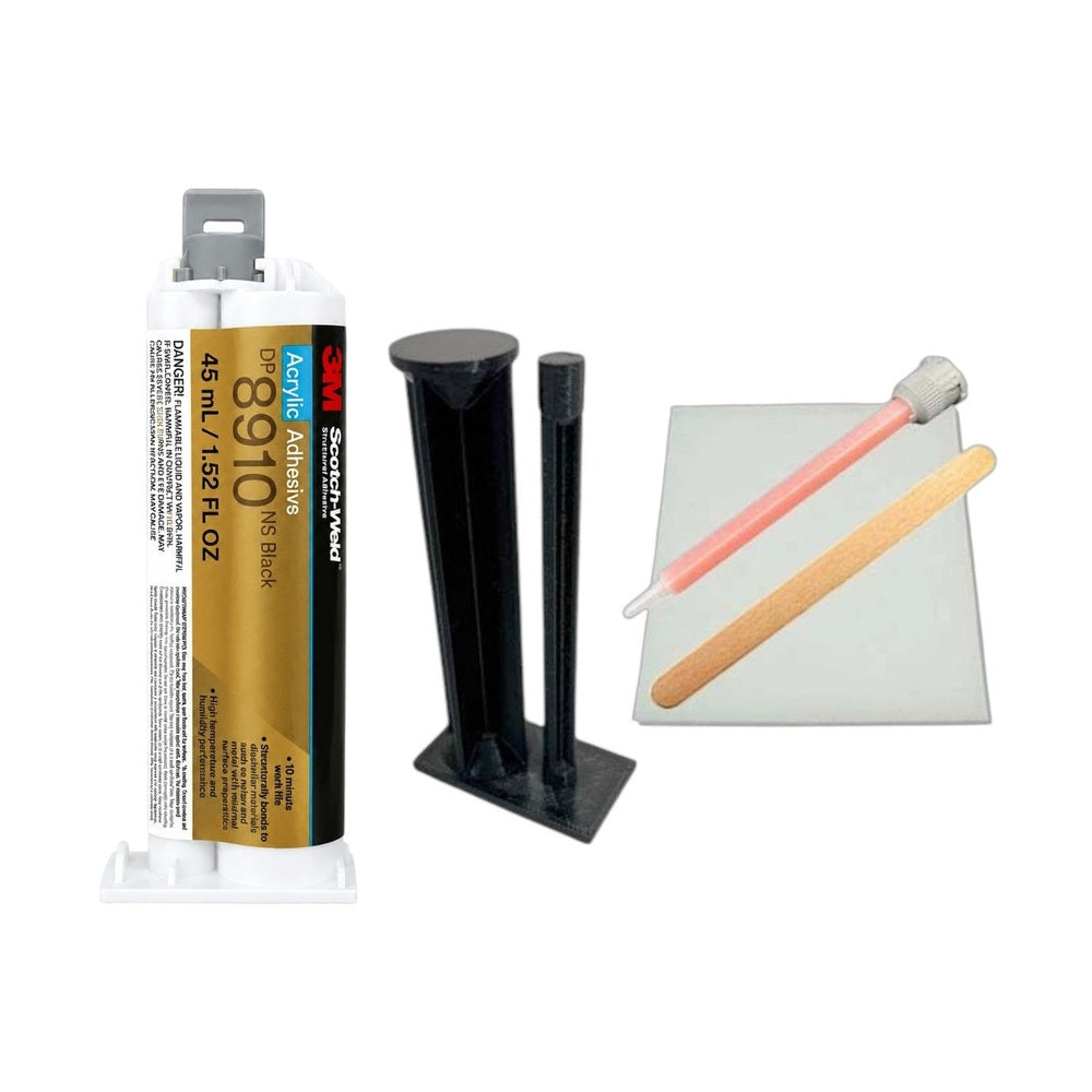 3M Scotch-Weld DP8910NS Black Cartridge 10:01 Mix Ratio, Nylon Bonder Acrylics Adhesive 3M Scotch-Weld