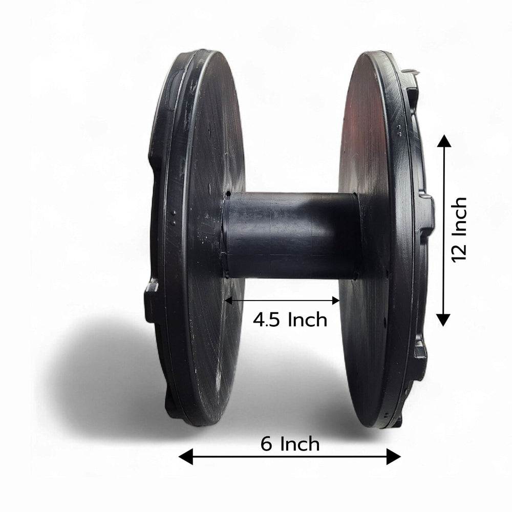 Maven ReelCore Empty 12-inch Reels Spools 4 lengths 4, 6, 10, 13-in Sturdy Impact Resistant HDPE For Wires, Cords, Rope, Hose and more Maven Reel Core