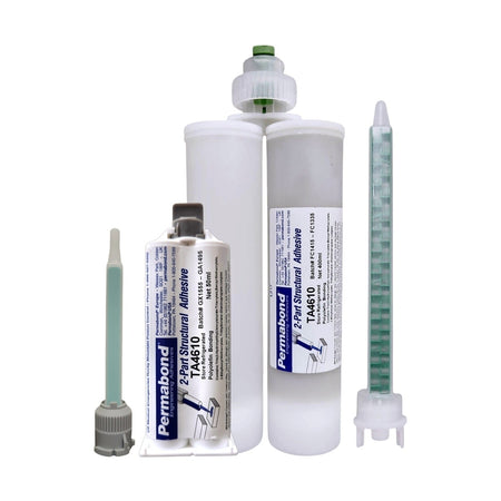 Permabond TA4610 Polyolefin PE, PP , Teflon PTFE & Rubber Bonder Thick Gel 12-15 min Acrylic MMA Adhesive Off-White Permabond
