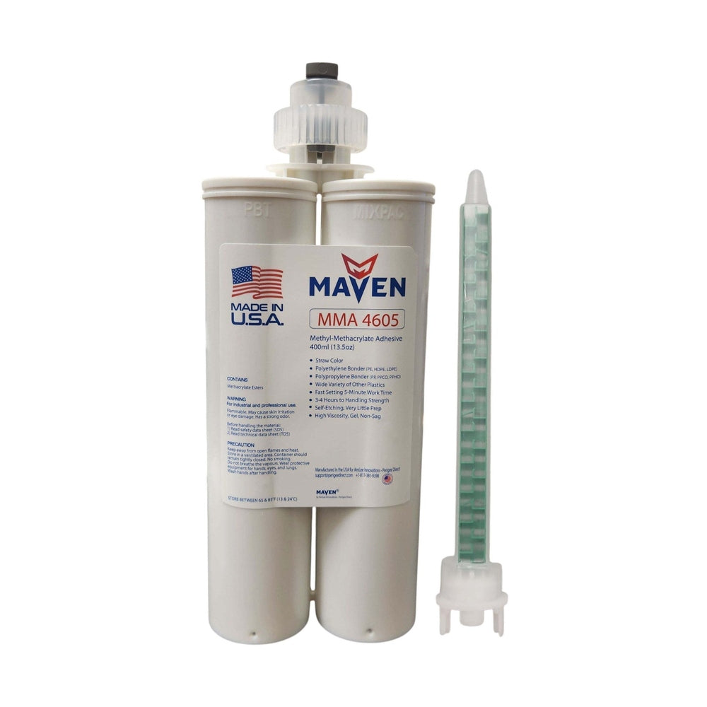 Maven MMA4605 1:1 ratio Polyolefin Bonder Bonds Polyethylene, Polypropylene& Nylon High Strength MMA Adhesive Perigee Direct