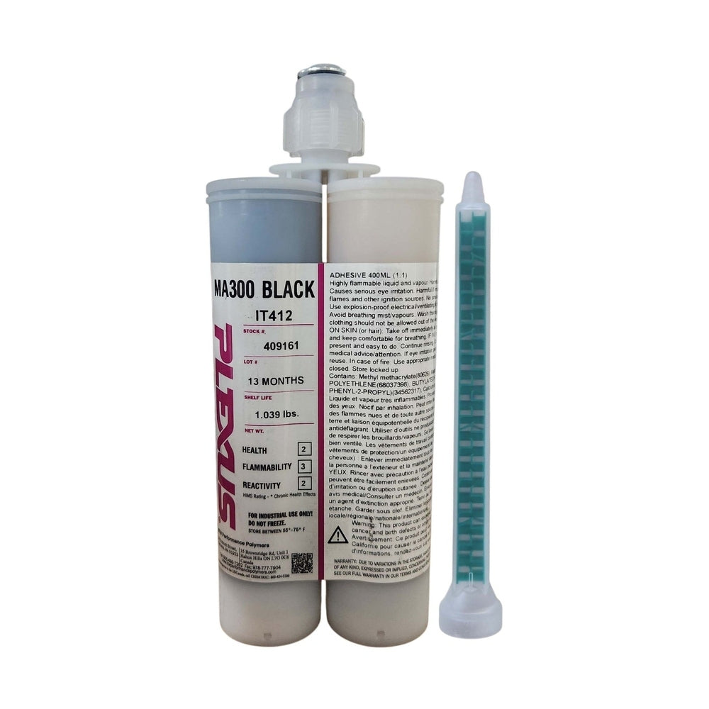 Plexus MA300 Black All Purpose High Strength 5-minute MMA Adhesive IT410 & IT412 Plexus