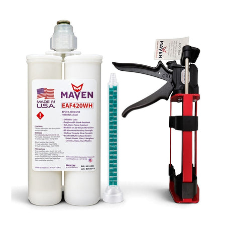 Maven EAF420 Off-White - Medium Set 20 Minute Epoxy Off-White - Toughened Temp Resistant 20-Minute Set Carbon Fiber, Plastic & Metal Maven Adhesives