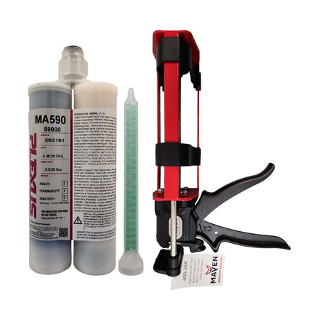 Seakeeper Ride Tabs Installation Adhesive Kits and Accessories - 400ml Plexus MA590 Black MMA Adhesive Kits Toughened 1:1 ratio Plexus