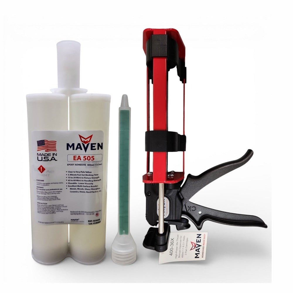 Maven Epoxy EA 505 - Fast Set 5-Min Epoxy-Thin-Medium Viscosity Translucent Clear-1:1 ratio Maven Adhesives