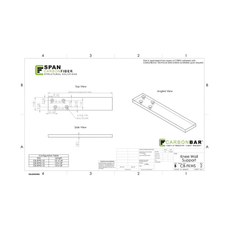 CarbonBar™ Knee Wall Bracket CarbonBar