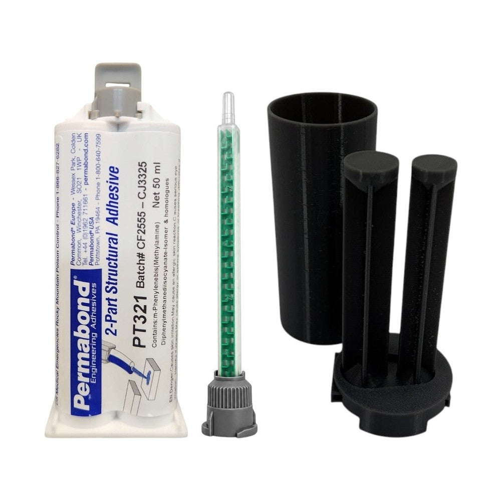 Permabond Urethane PT321 Super Fast Set 1 - 1.5 min 50ml Cartridge and Starter Kit Permabond